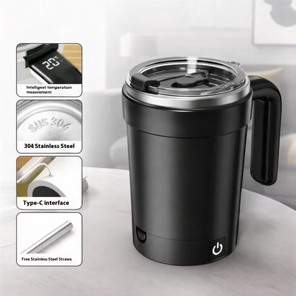 AuraMix™ Pro – Smart Self-Stirring Thermal Mug